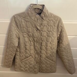 Quilted Jacket Light Weight Beige Size Small